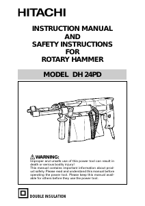 Manual Hitachi DH 24PD Rotary Hammer