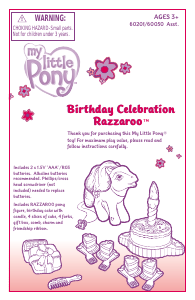 Manual Hasbro My Little Pony Birthday Celebration Razzaroo