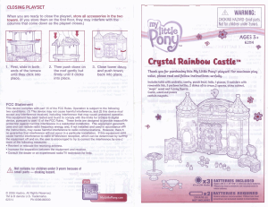 Manual Hasbro My Little Pony Crystal Rainbow Castle