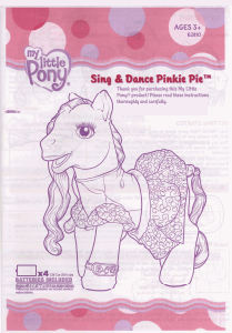 Handleiding Hasbro My Little Pony Sing and Dance Pinkie Pie