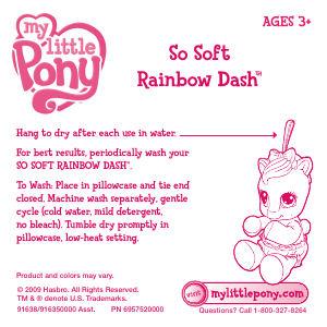 Manual Hasbro My Little Pony So Soft Rainbow Dash