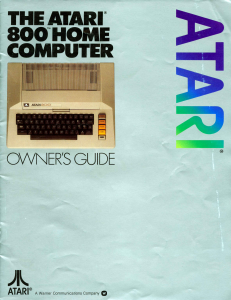 Manual Atari 800 Desktop Computer