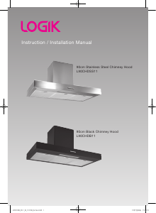 Manual Logik L90CHDSS11 Cooker Hood