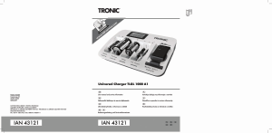 Manual Tronic TLGL 1000 A1 Battery Charger