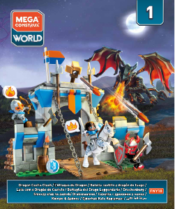 Manual Mega Construx set FNY18 World Dragon castle clash