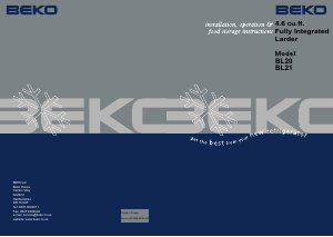 Bruksanvisning BEKO BL 20 Kylskåp