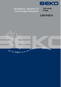 Bruksanvisning BEKO LXD 6155 S Kylskåp