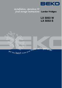 Bruksanvisning BEKO LX 5053 S Kylskåp