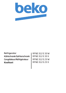 Mode d’emploi BEKO RFNE312E23X Congélateur