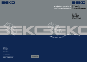 Manual BEKO TDA531-1 Fridge-Freezer