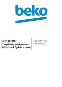 Bedienungsanleitung BEKO RDNE350K20X Kühl-gefrierkombination