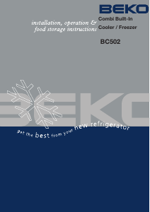 Manual BEKO BC 502 Fridge-Freezer