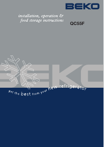 Handleiding BEKO QC55F Koel-vries combinatie