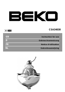Handleiding BEKO CSA34030 Koel-vries combinatie