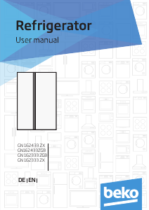 Manual BEKO GN162333ZX Fridge-Freezer