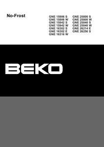 Mode d’emploi BEKO GNE25840S Réfrigérateur combiné