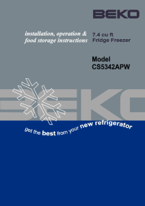 Manual BEKO CS5342AP Fridge-Freezer