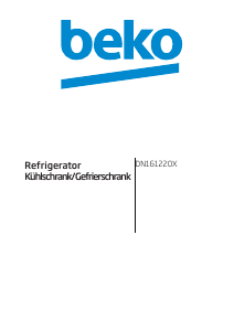 Руководство BEKO DN161220X Холодильник с морозильной камерой