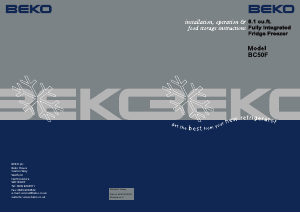 Handleiding BEKO BC 50 F Koel-vries combinatie