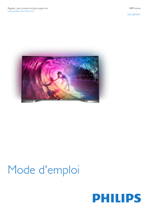 Mode d’emploi Philips 55PUS8909C Téléviseur LED