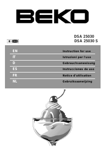 Handleiding BEKO DSA25030S Koel-vries combinatie