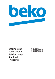 Bedienungsanleitung BEKO GNE114622X Kühl-gefrierkombination