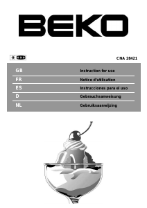 Mode d’emploi BEKO CNA32421 Réfrigérateur combiné