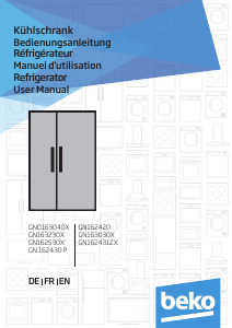 Mode d’emploi BEKO GN162431ZX Réfrigérateur combiné