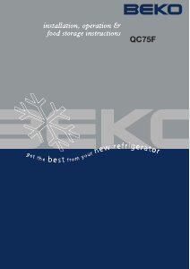 Handleiding BEKO QC75F Koel-vries combinatie