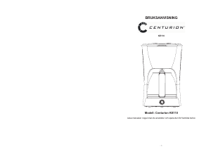 Handleiding Centurion KE110 Koffiezetapparaat