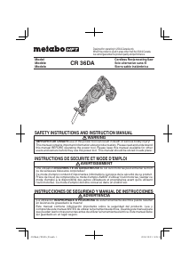 Manual de uso Metabo CR 36DA Sierra de sable