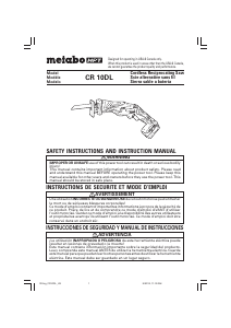 Manual de uso Metabo CR 10DL Sierra de sable
