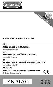 Manual Sensiplast IAN 31205 Knee Brace