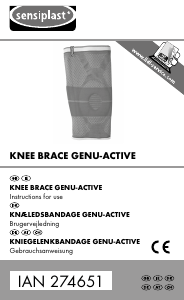 Brugsanvisning Sensiplast IAN 274651 Knæbandage