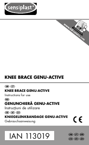 Manual Sensiplast IAN 113019 Knee Brace