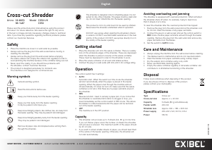Bruksanvisning Exibel CO50 Dokumentförstörare