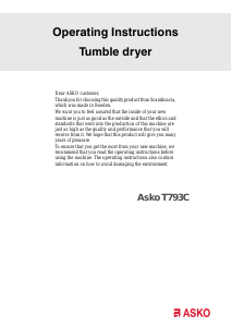 Manual Asko T793C Dryer