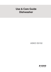 Manual Asko D3152 Dishwasher