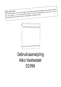 Handleiding Asko D1996 Vaatwasser