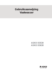 Handleiding Asko D3630 Vaatwasser