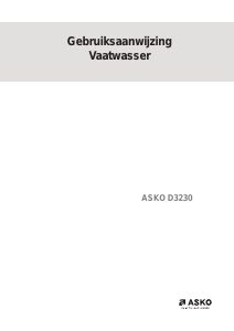 Handleiding Asko D3230 Vaatwasser