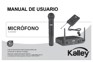 Manual de uso Kalley K-MI99M Micrófono