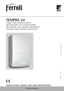 Manual Ferroli Tempra 24 Central Heating Boiler