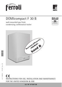 Manual Ferroli DOMIcompact F 30 B Central Heating Boiler