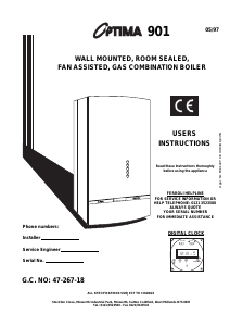 Manual Ferroli Optima 901 Central Heating Boiler