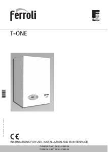 Handleiding Ferroli T-One 25 C HE CV-ketel