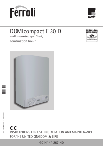 Manual Ferroli DOMIcompact F 30 D Central Heating Boiler