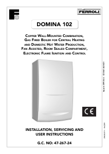 Manual Ferroli Domina 102 Central Heating Boiler