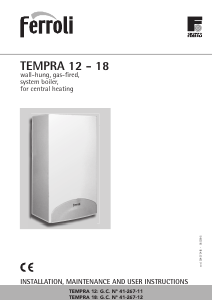 Manual Ferroli Tempra 12 Central Heating Boiler