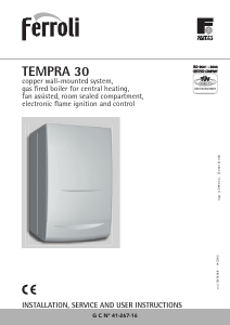 Manual Ferroli Tempra 30 Central Heating Boiler
